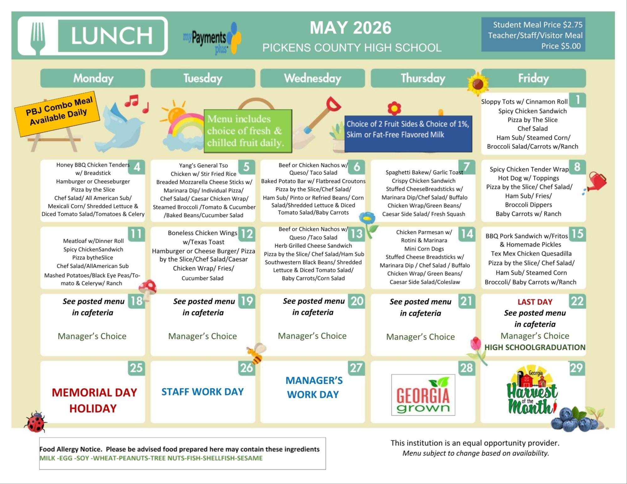 Lunch Menu