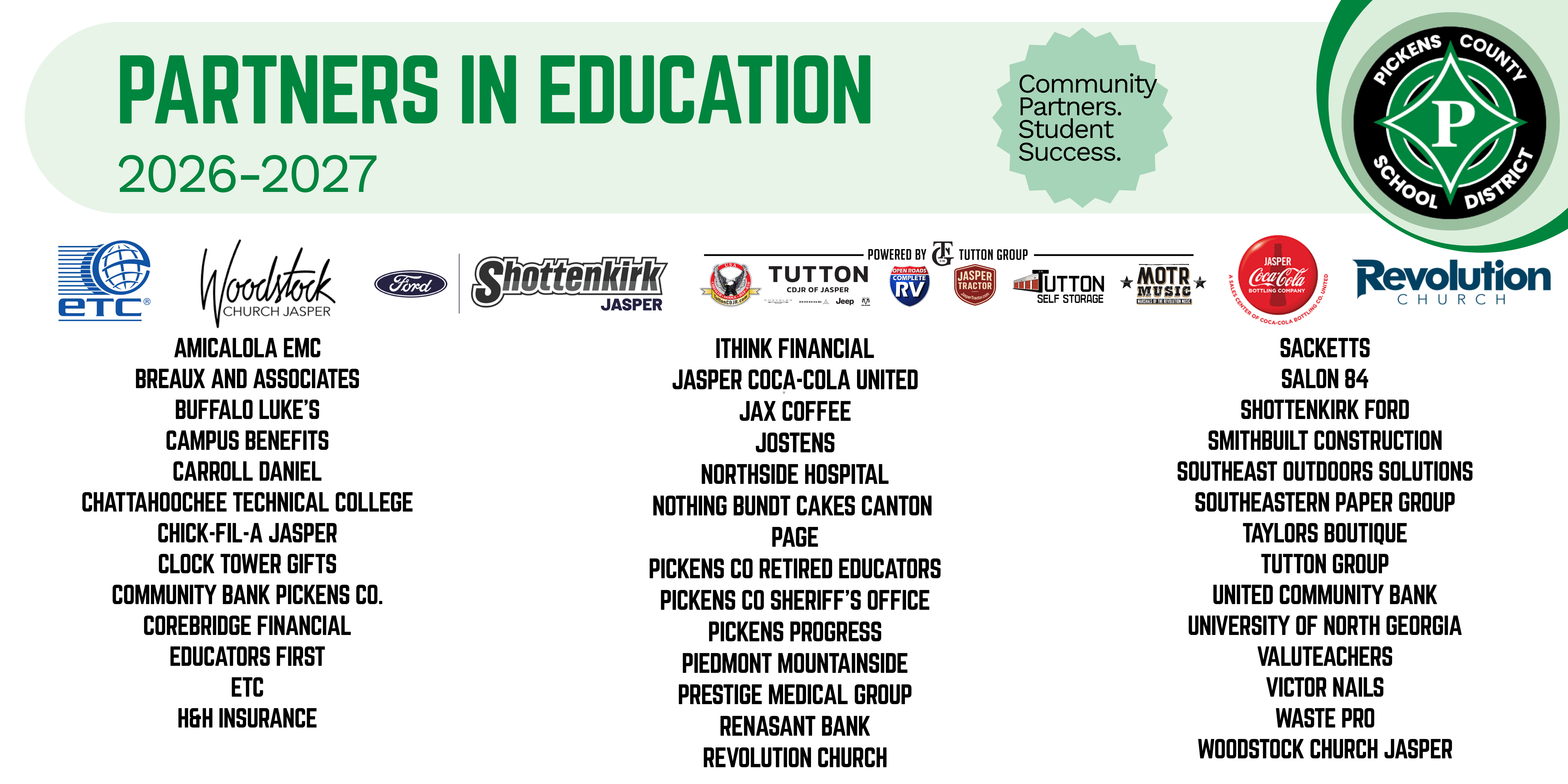 Partners in Education 2026-2027