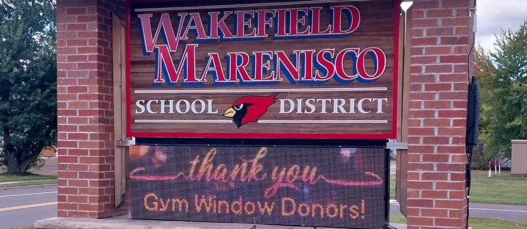 school marquee sign