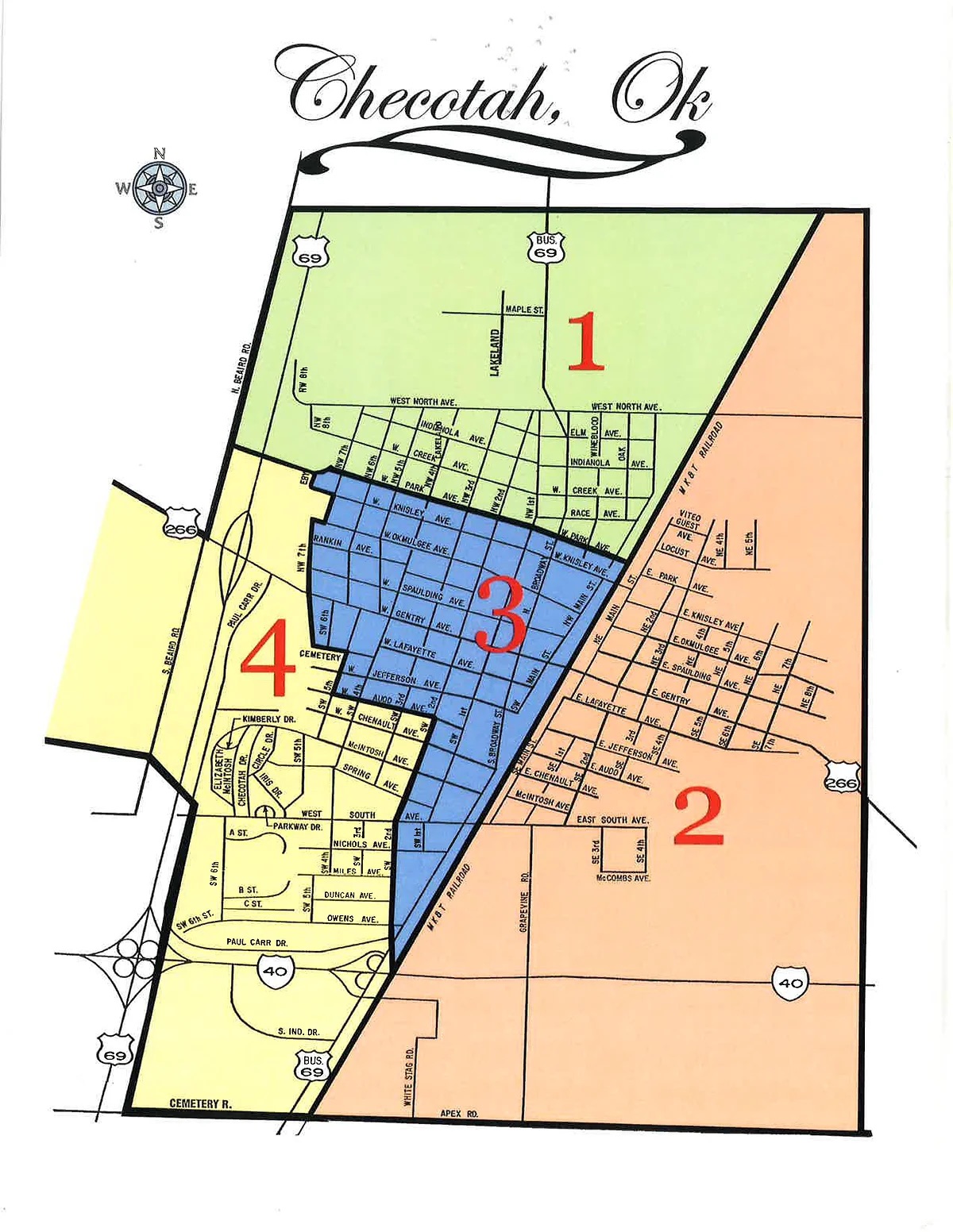 city of checotah map 