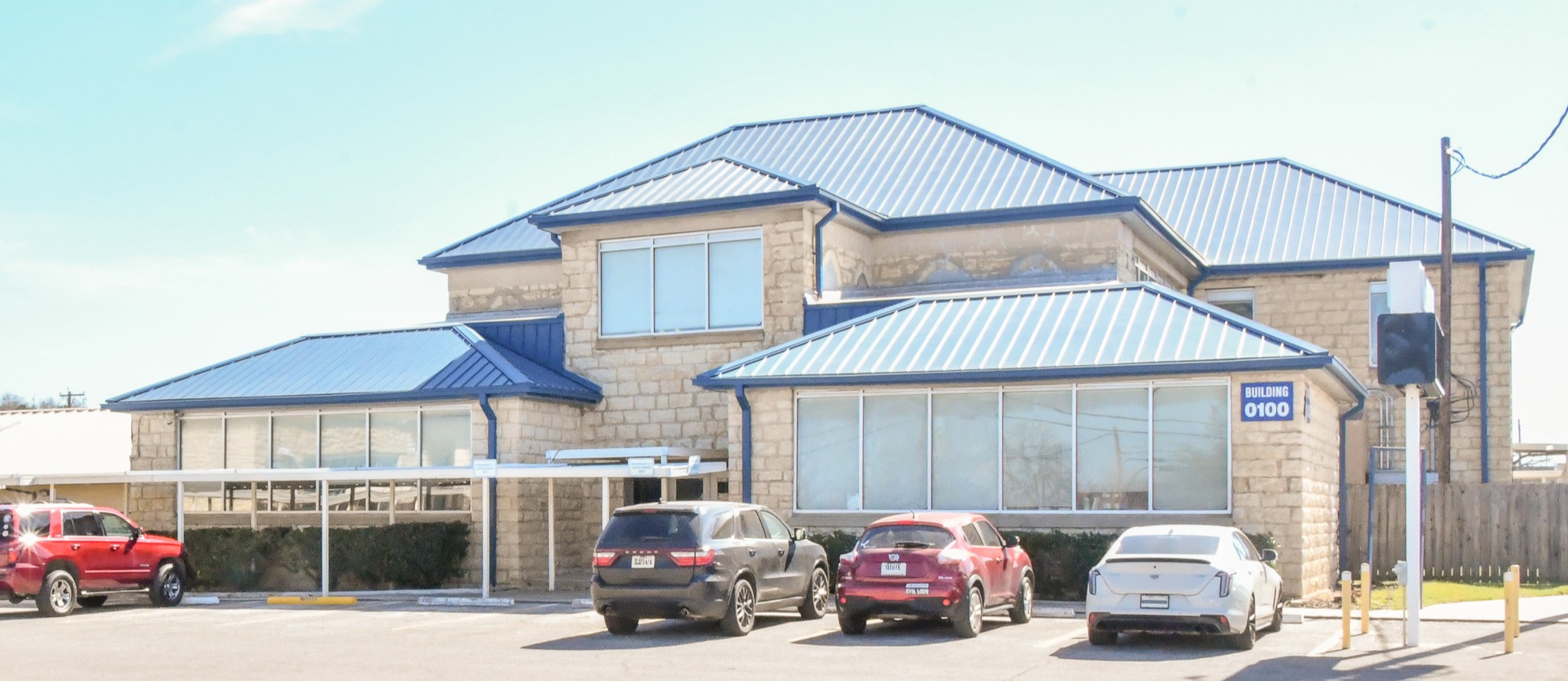 Front entrance to a school