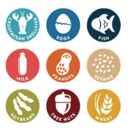 9 Allergen icons