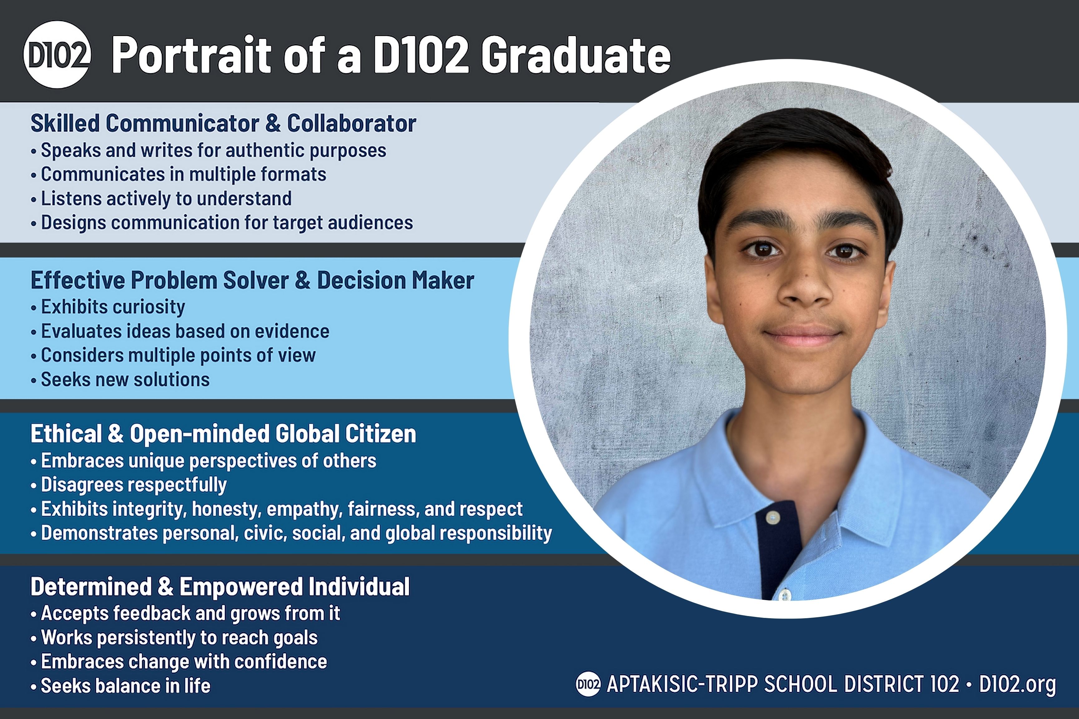 V.B.'s face as the Portrait of a Graduate