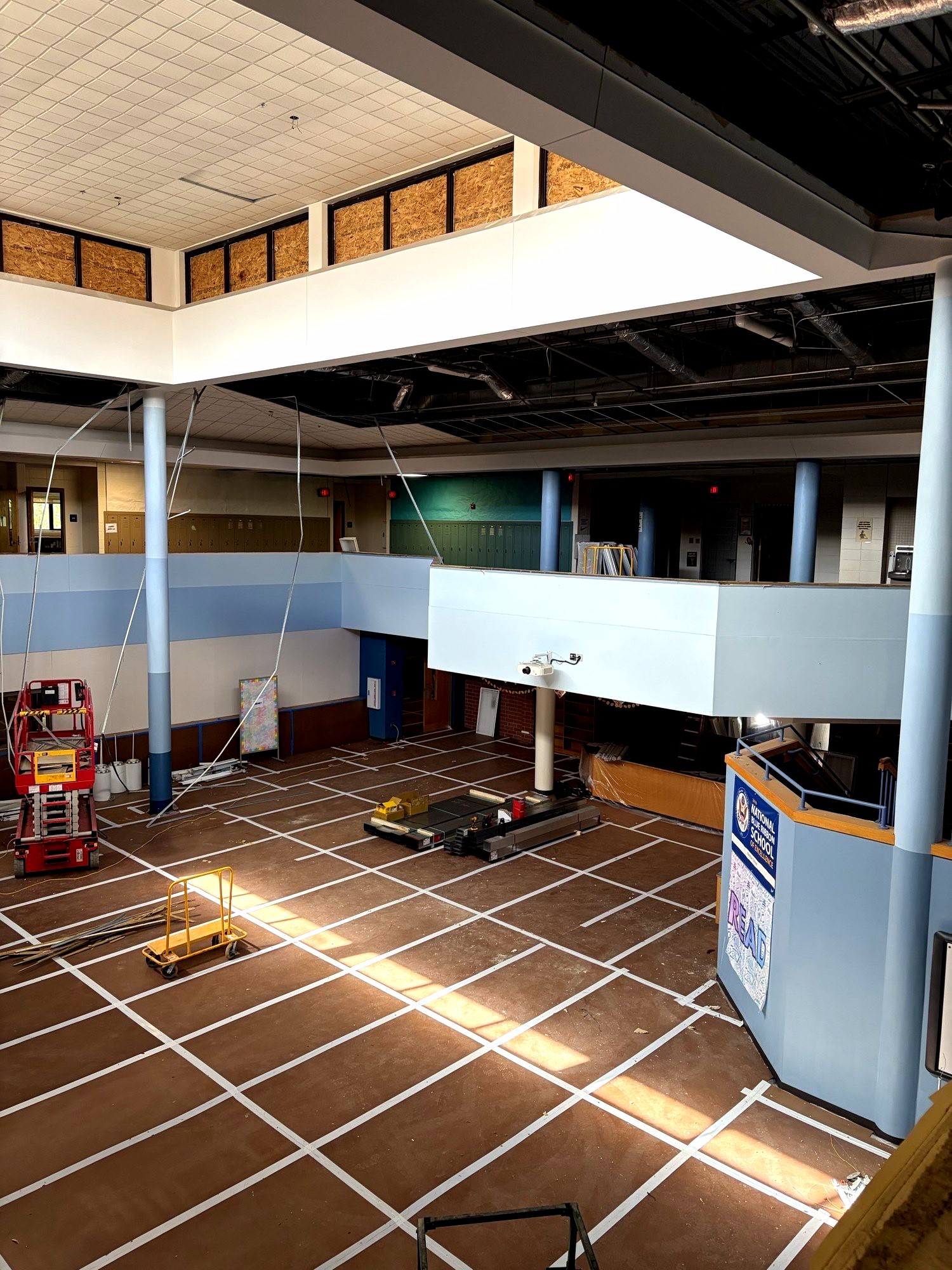 Photo of library from above.