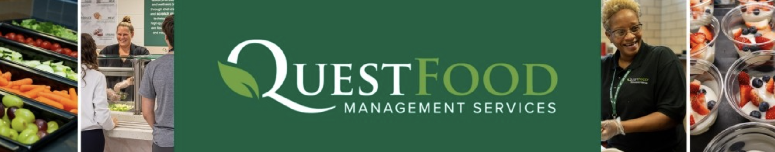 Quest Graphic with logo and food photos
