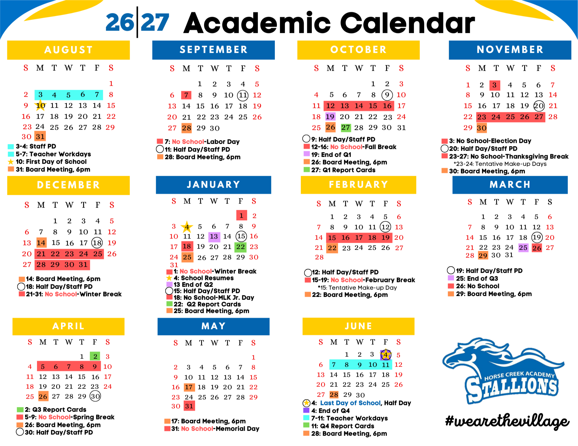 HCA 26-27 Calendar