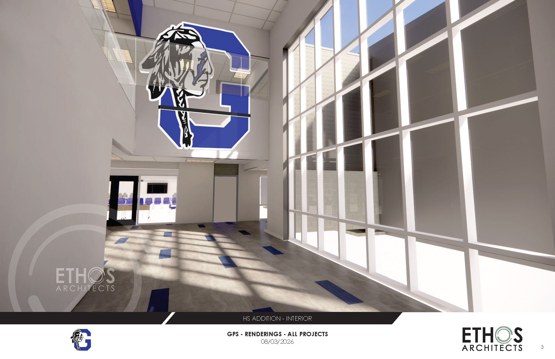 High School Interior view of new building