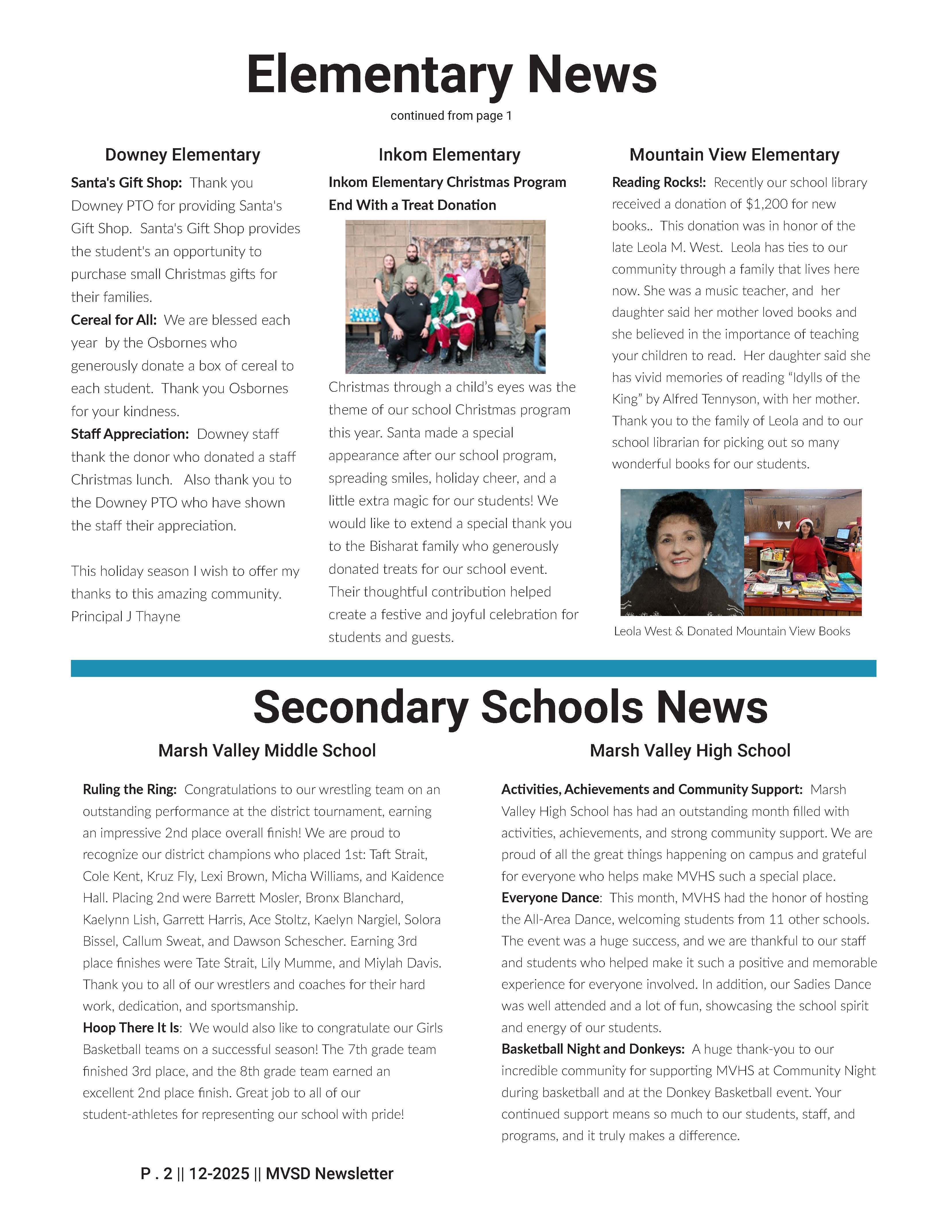 December 2025 Newsletter Pg 2