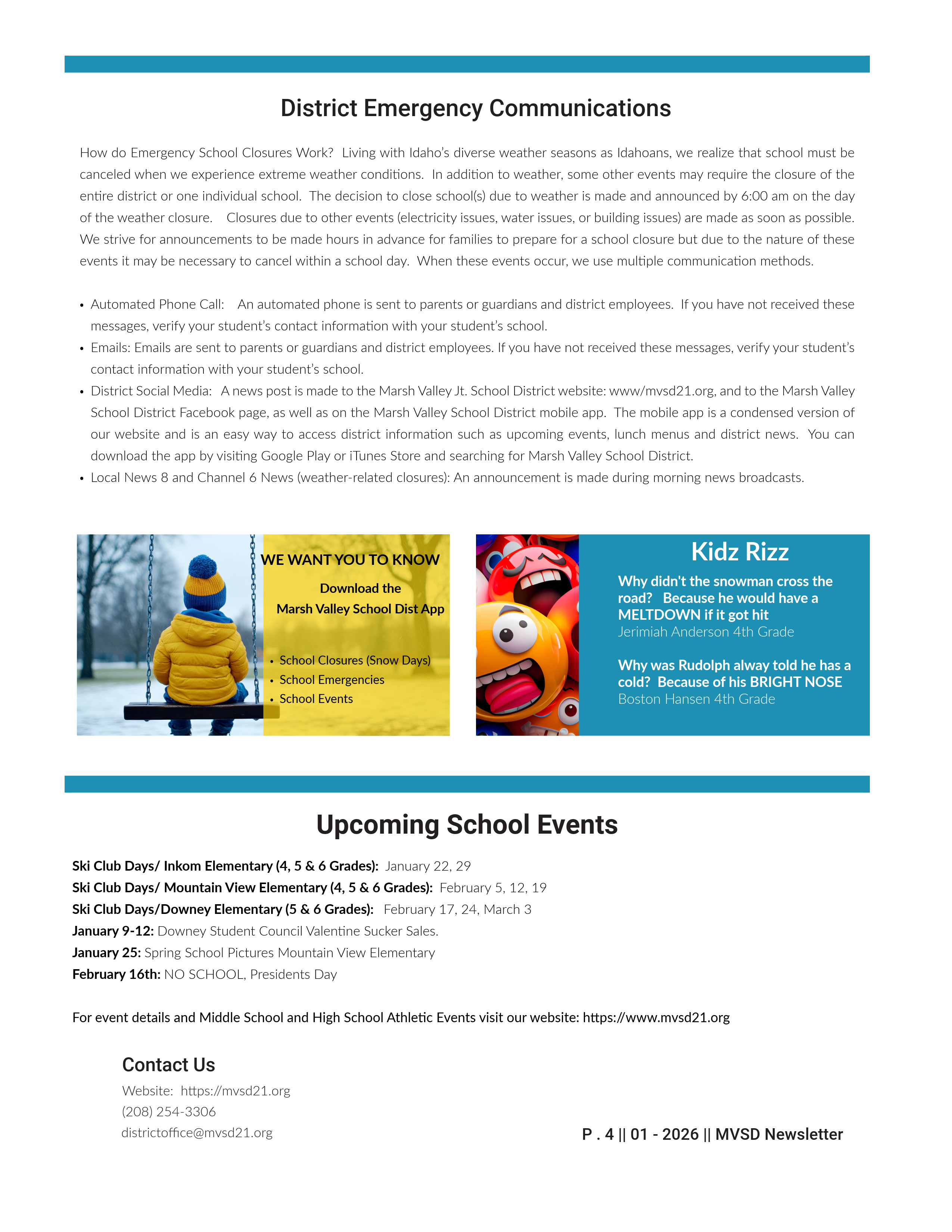 Newsletter January  pg 4