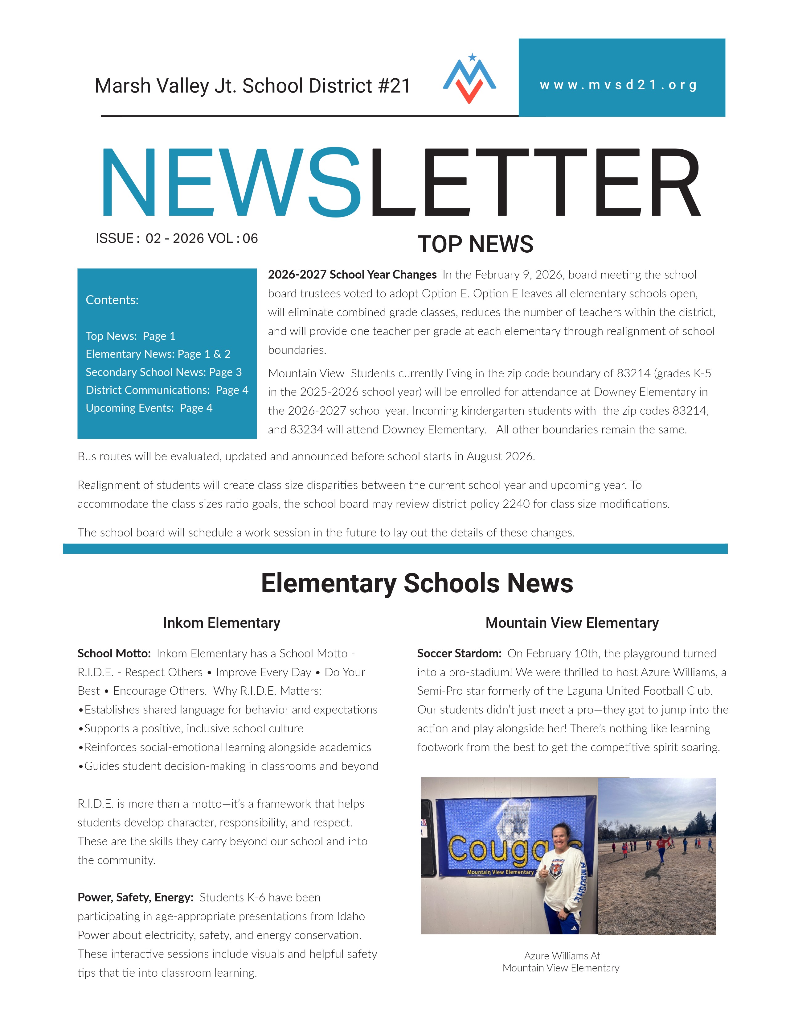 February Newsletter pg1