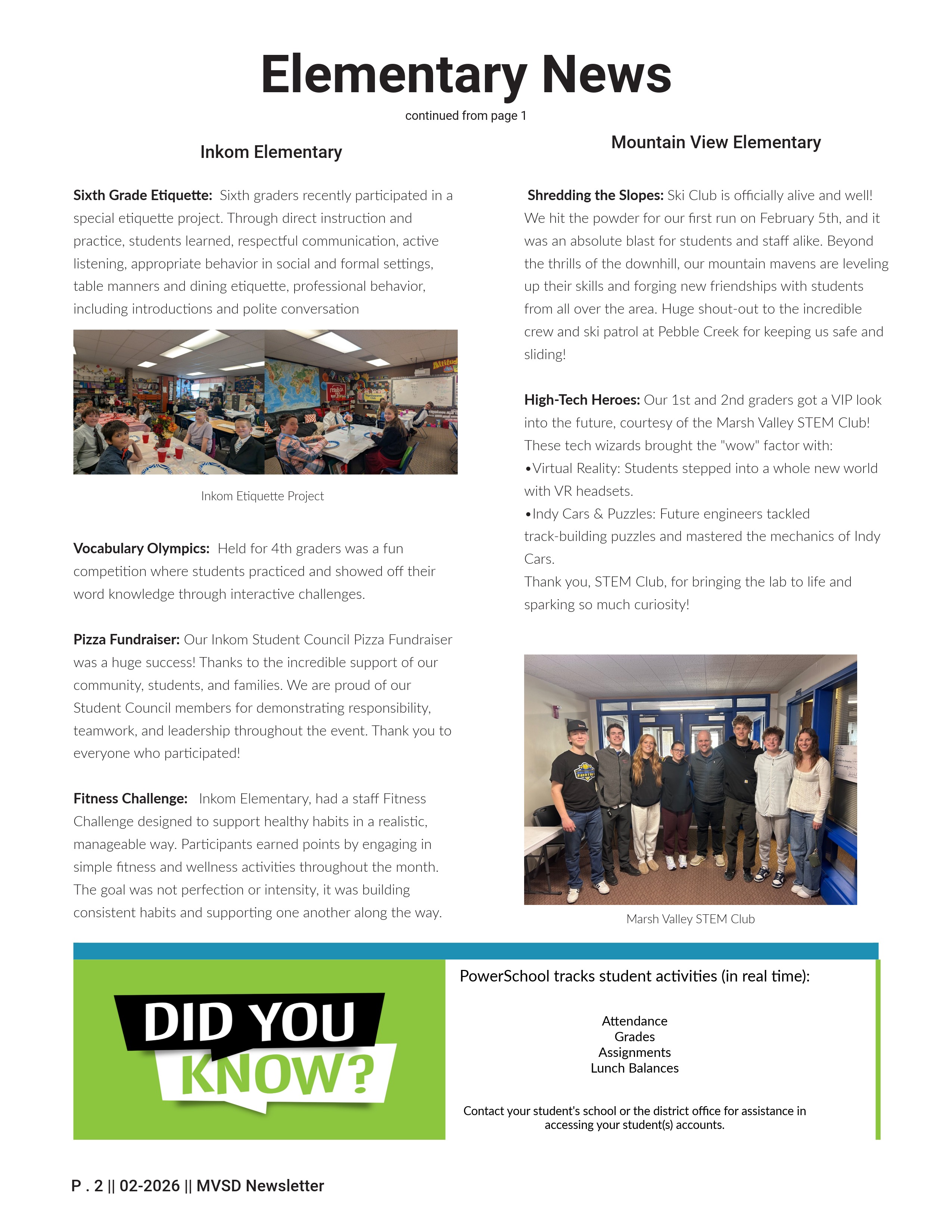 February Newsletter pg 2