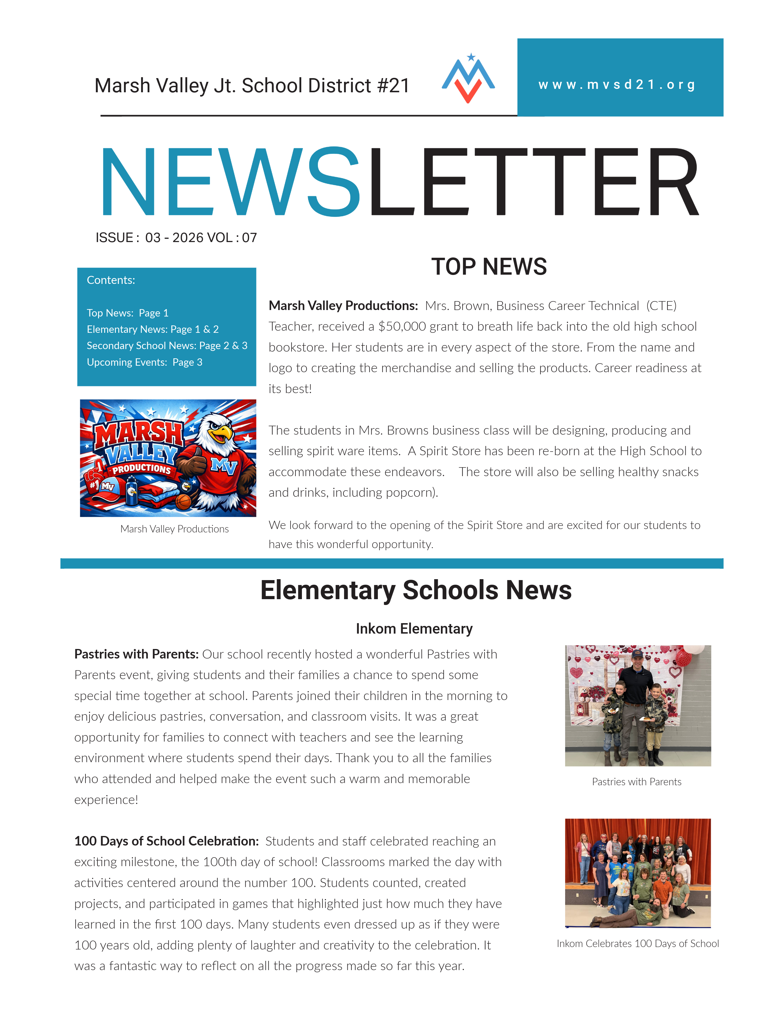 Marcj Newsletter pg1