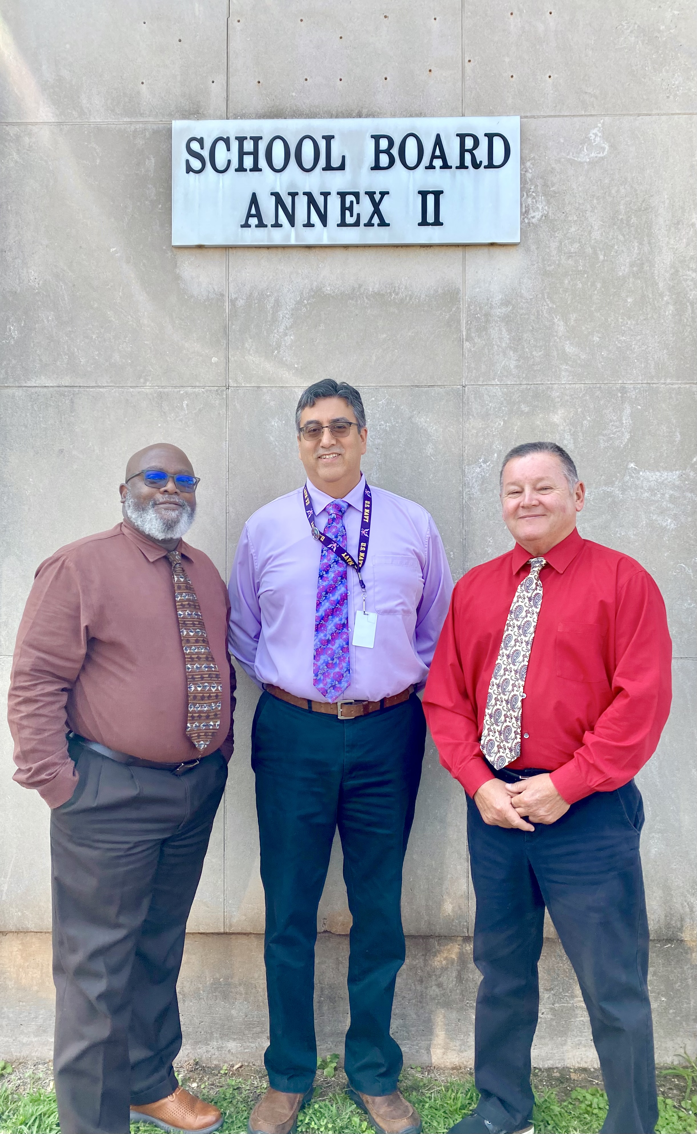 From left to right: Mr. James, Mr. Montellano, and Mr. Plunkett