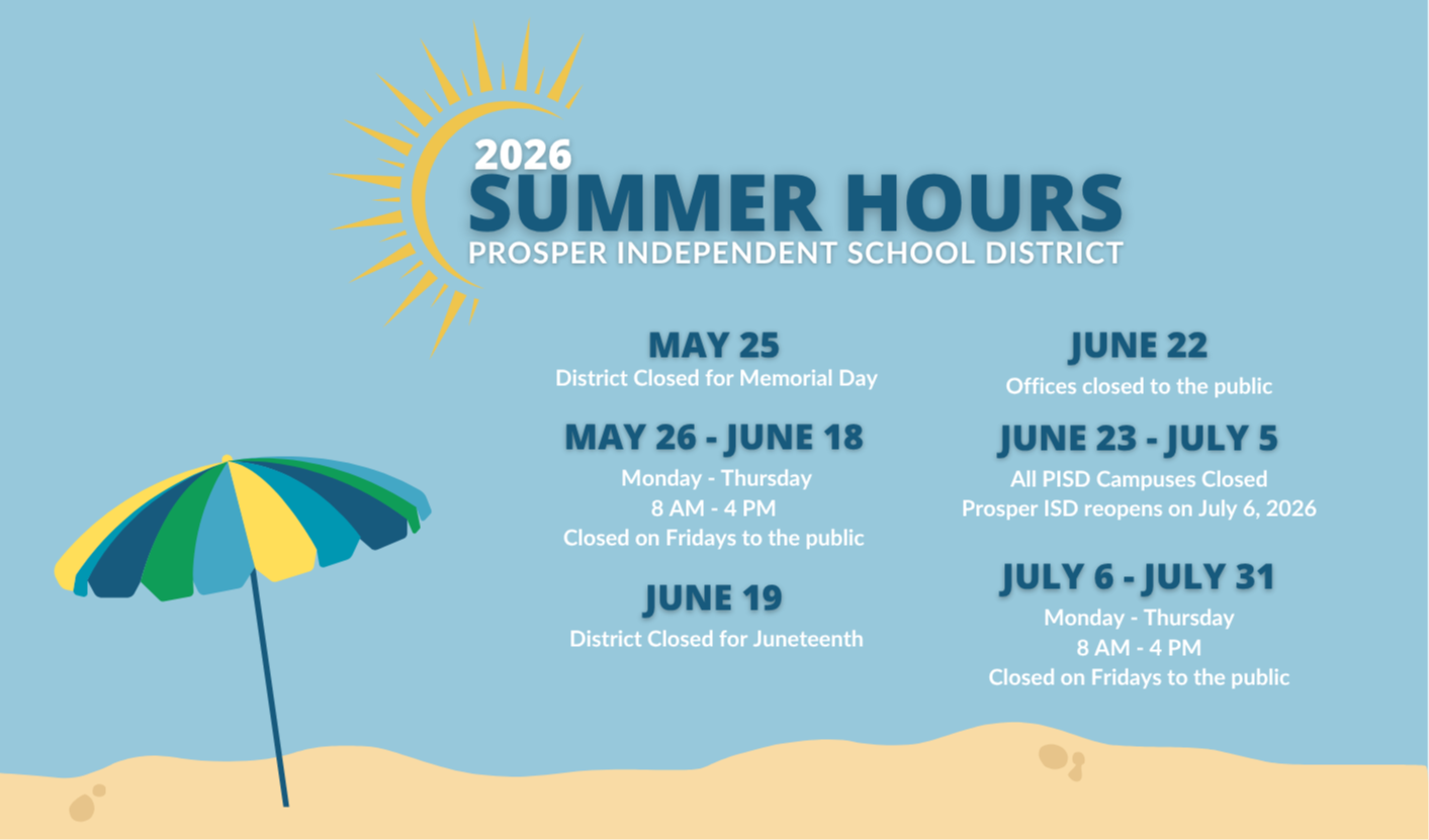 Prosper ISD Summer Hours