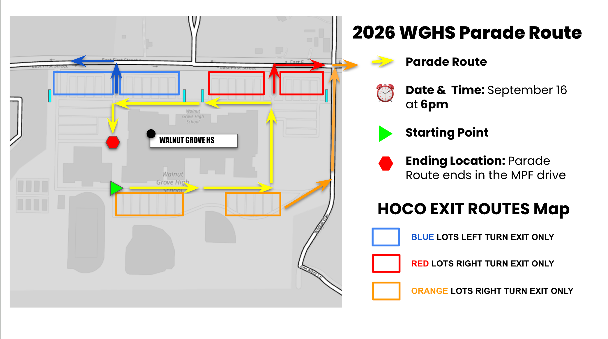 WGHS Parade Route