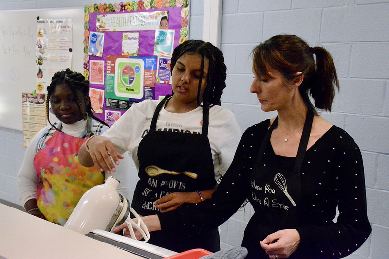 Middle school cooking class