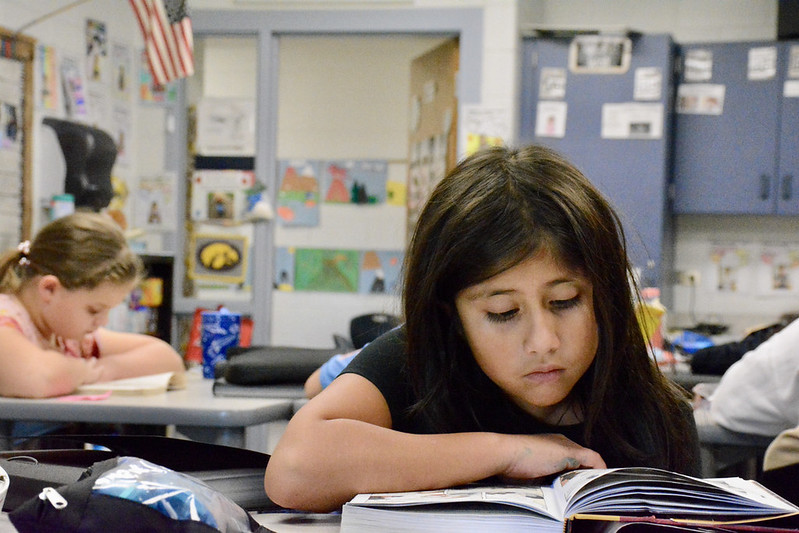Student reading