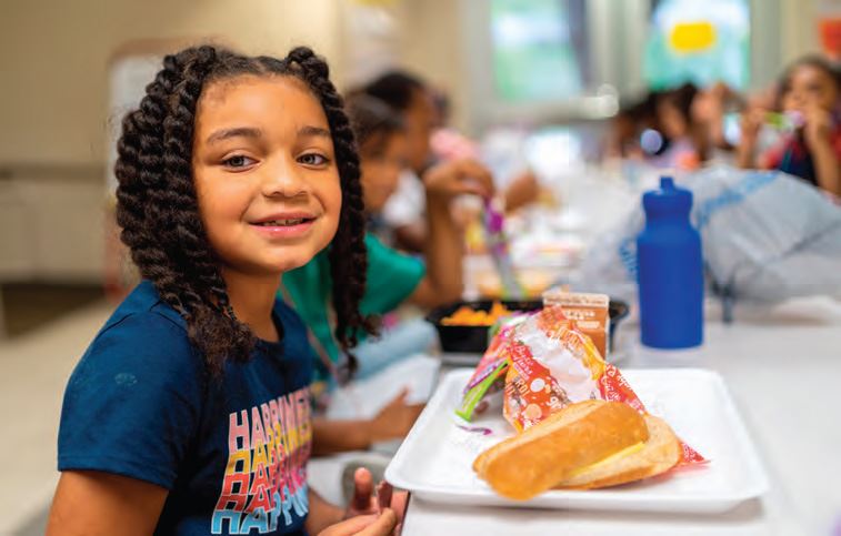 Students having lunch