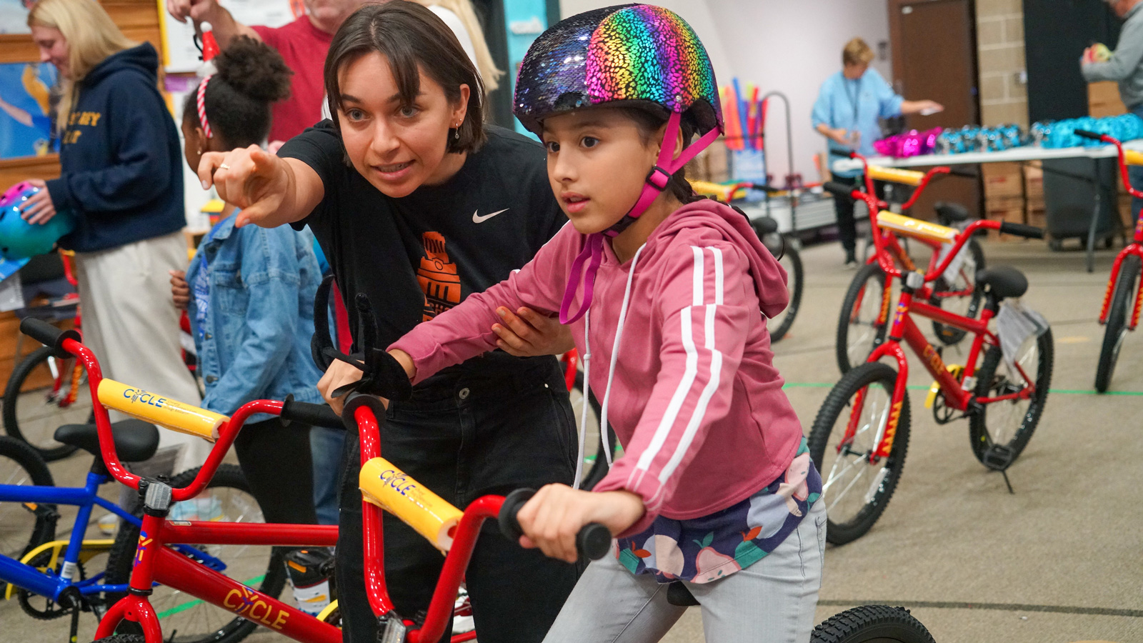 Marshall Elementary School students receive brand new bikes thanks to their reading efforts