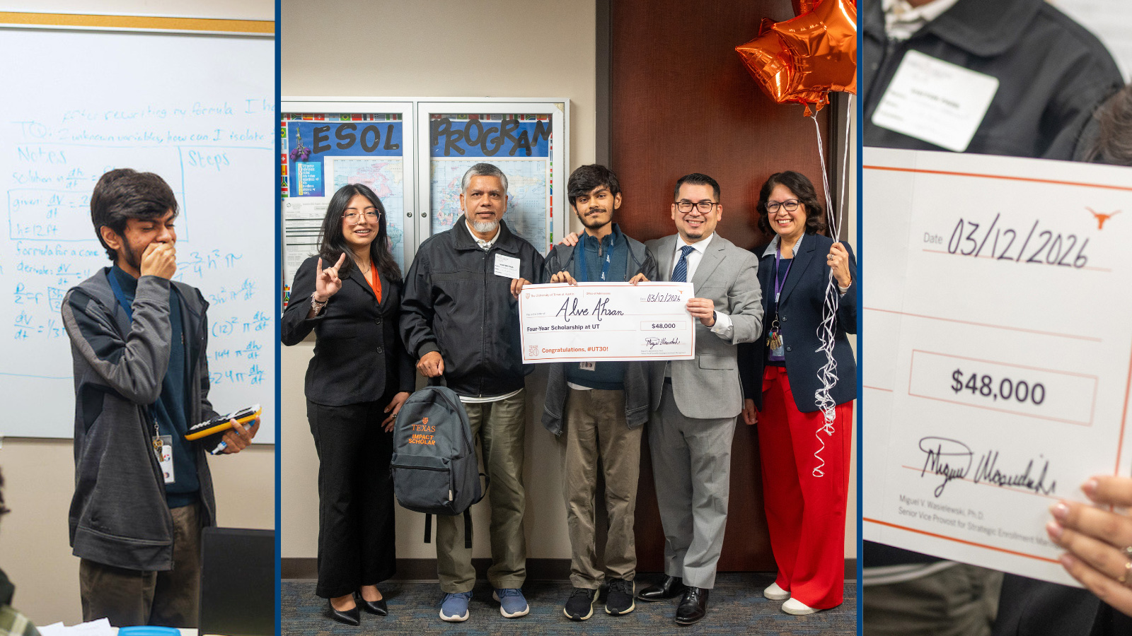 Spring ISD Senior Earns $48,000 UT Austin Impact Scholarship in Surprise Classroom Reveal