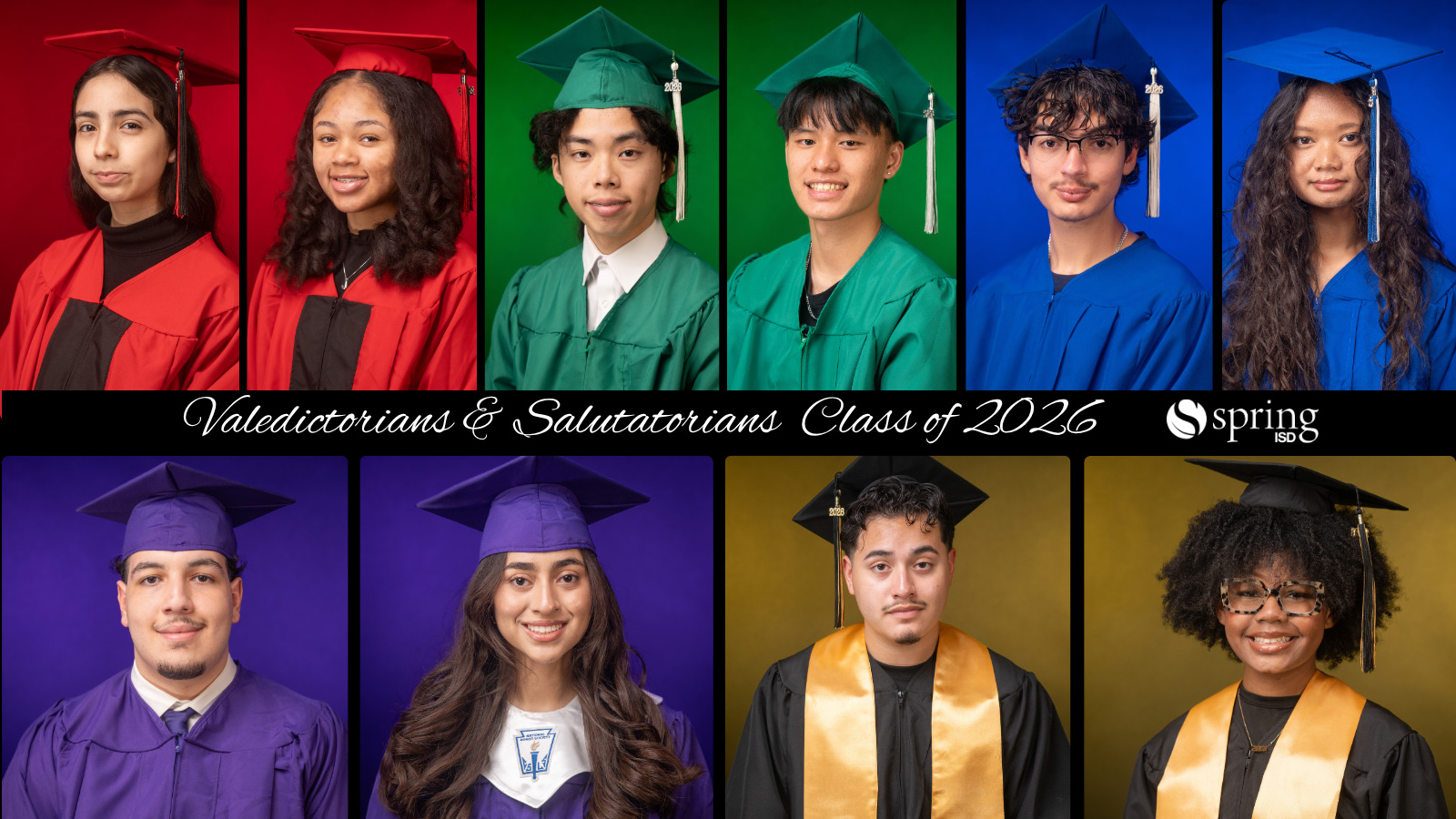 Spring ISD recognizes Class of 2026 Valedictorians and Salutatorians at annual recognition dinner