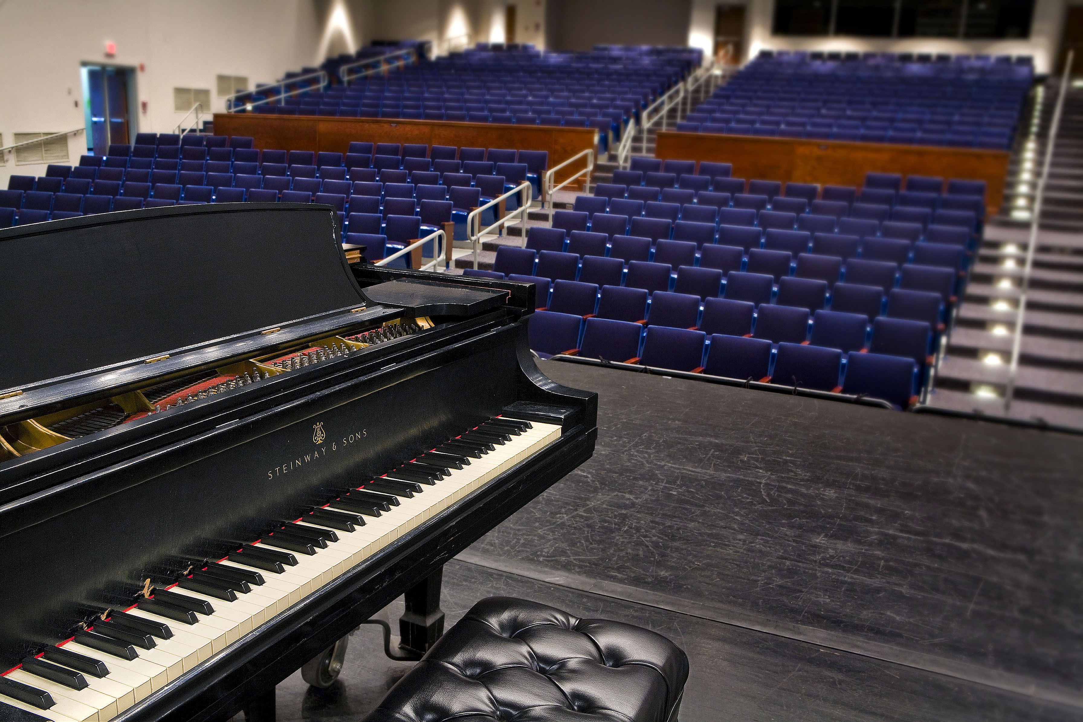 Grand Piano On Stage at CSDA