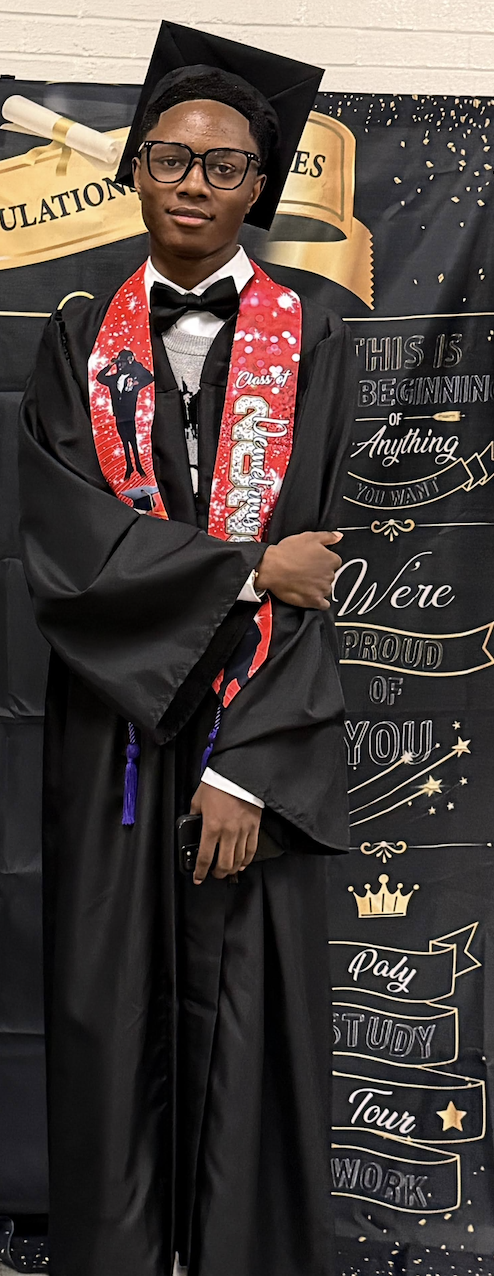 Student with Cap and Gown