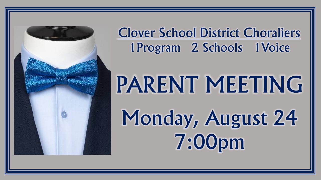 CSD Choralier Parent Meeting August 24