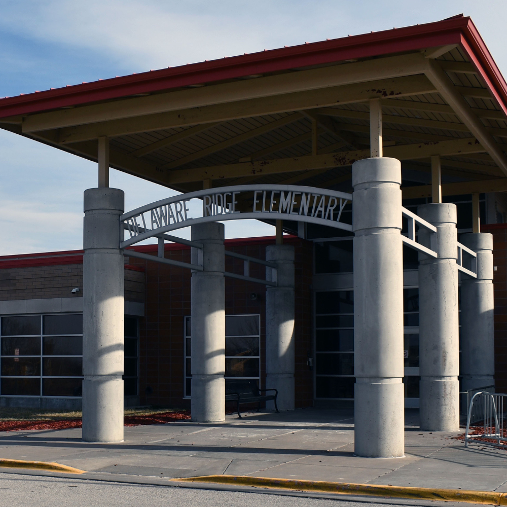 front of delaware ridge elementary school building 