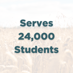 serves 24,000 students