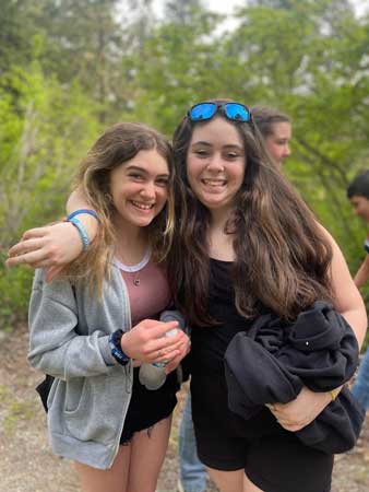 Students doing Spring Hike
