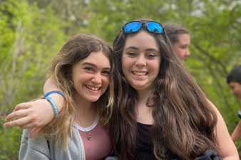 Students doing Spring Hike
