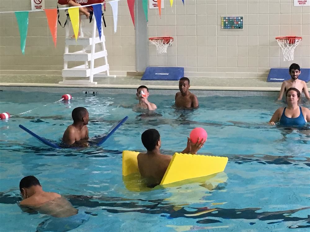 Group recreation swimming