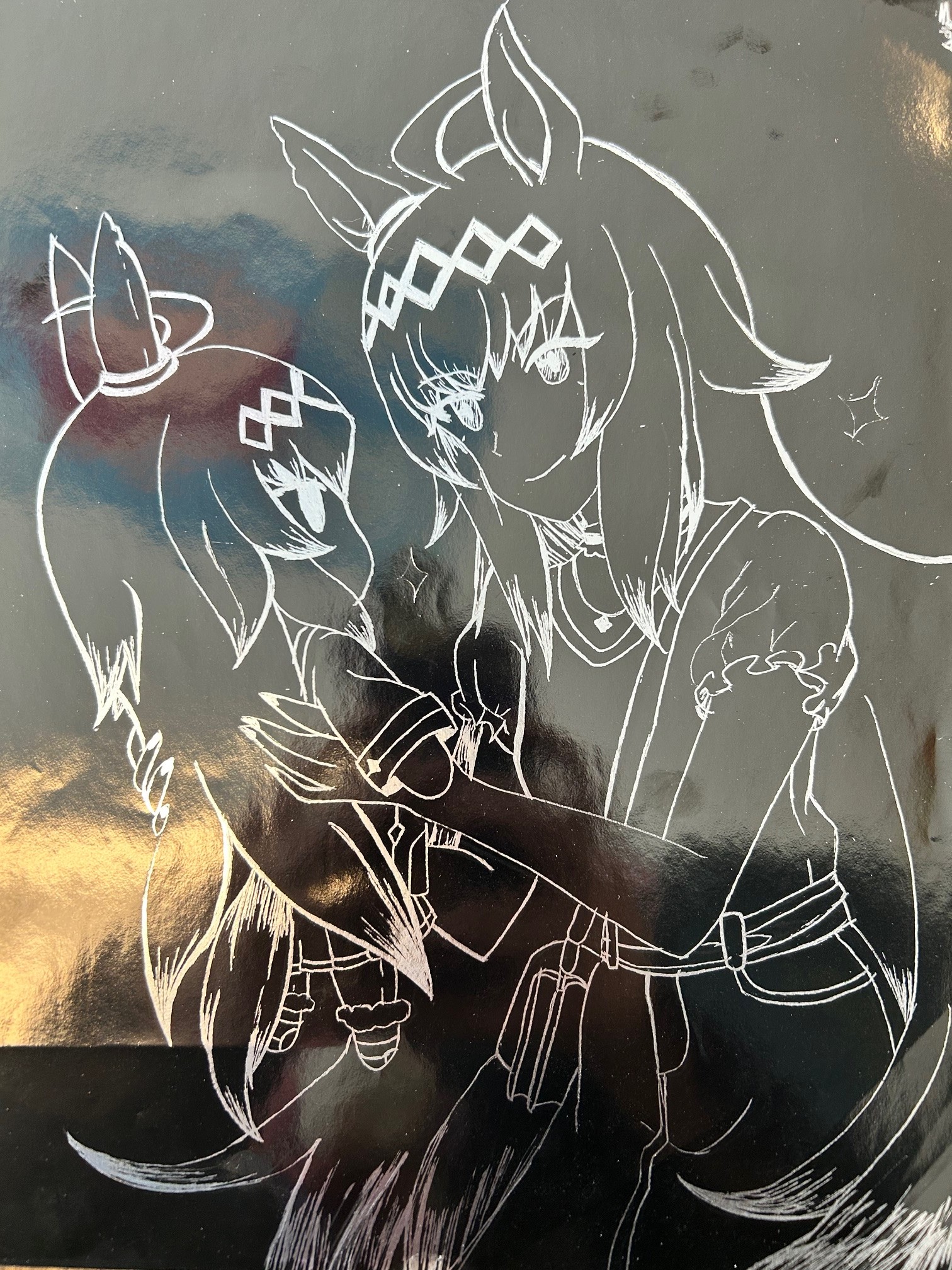 Scratch art by Sara Deragon, 11th grade