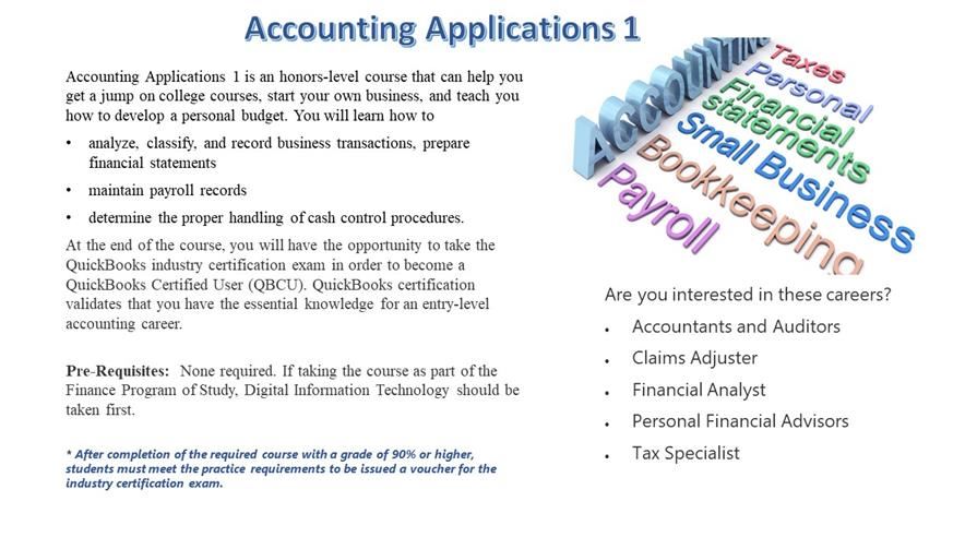 Accounting Applications 1 Flyer