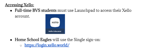 Accessing Xello