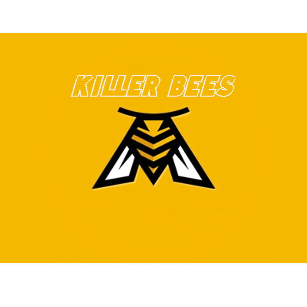 Bee logo on gold background text is Killer Bees