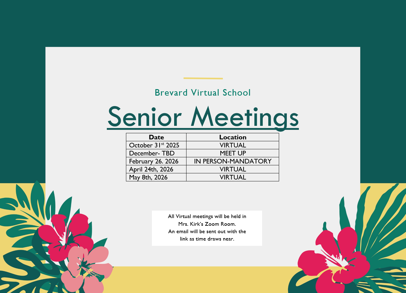 senior meetings