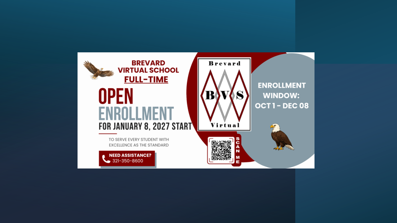 BVS Fulltime open enrollment January 8th 2027 start;  enrollment window oct 1-dec8th; need assistance call 321-350-8600
