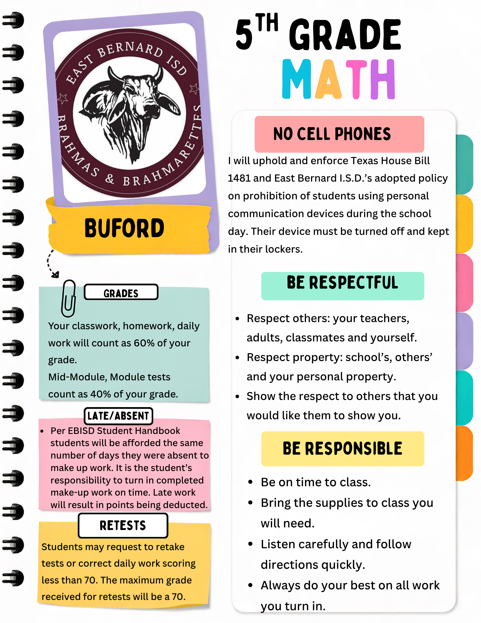 Classroom Policy