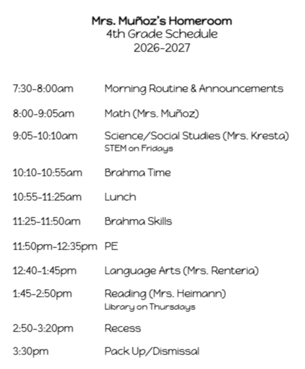 Schedule