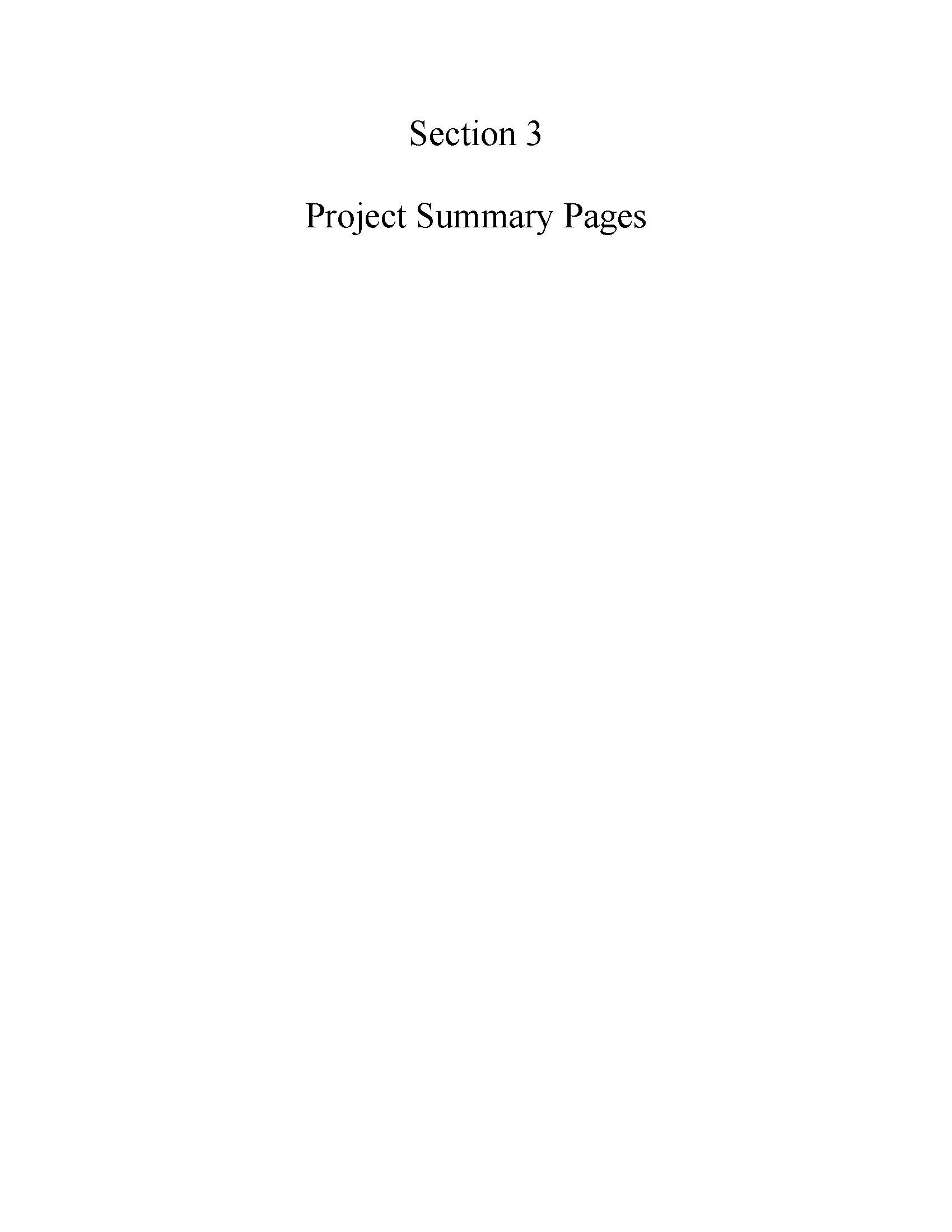 Project Summary Page