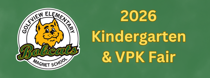 Golfview Elementary Magnet School Logo with Bobcat, 2006 Kindergarten and VPK Fair