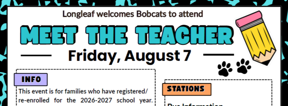 Meet the Teacher!  August 7th