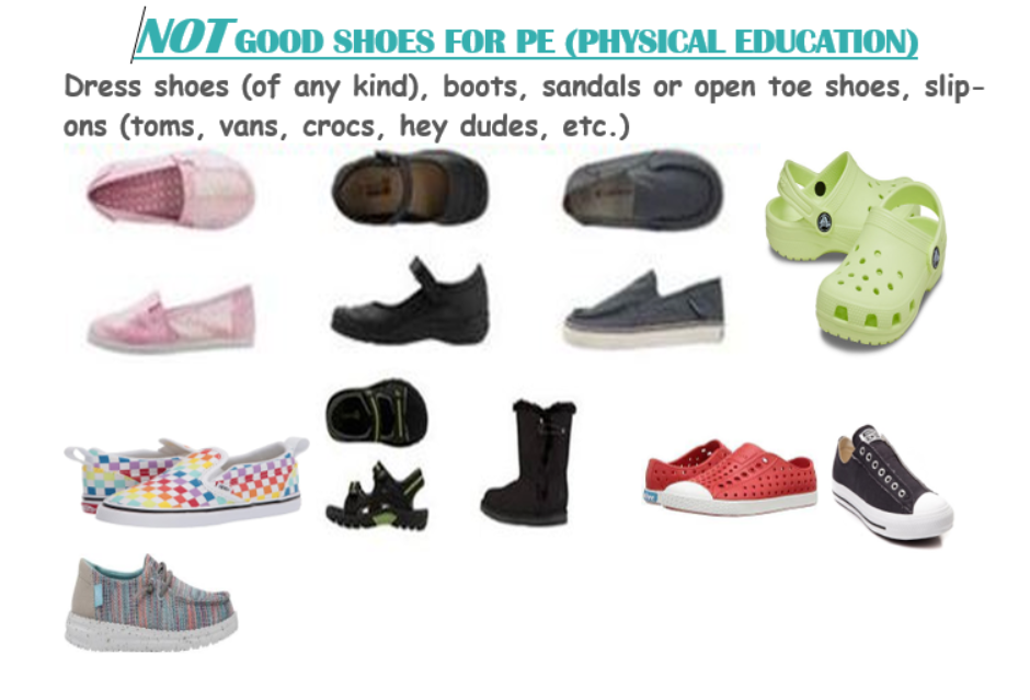 Shoes NOT GOOD for PE