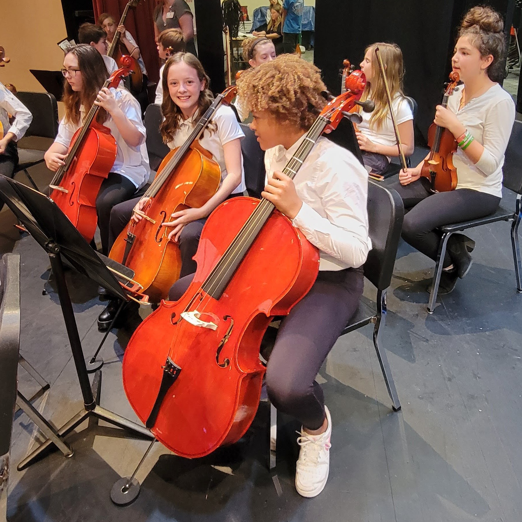 Students with String Instruments