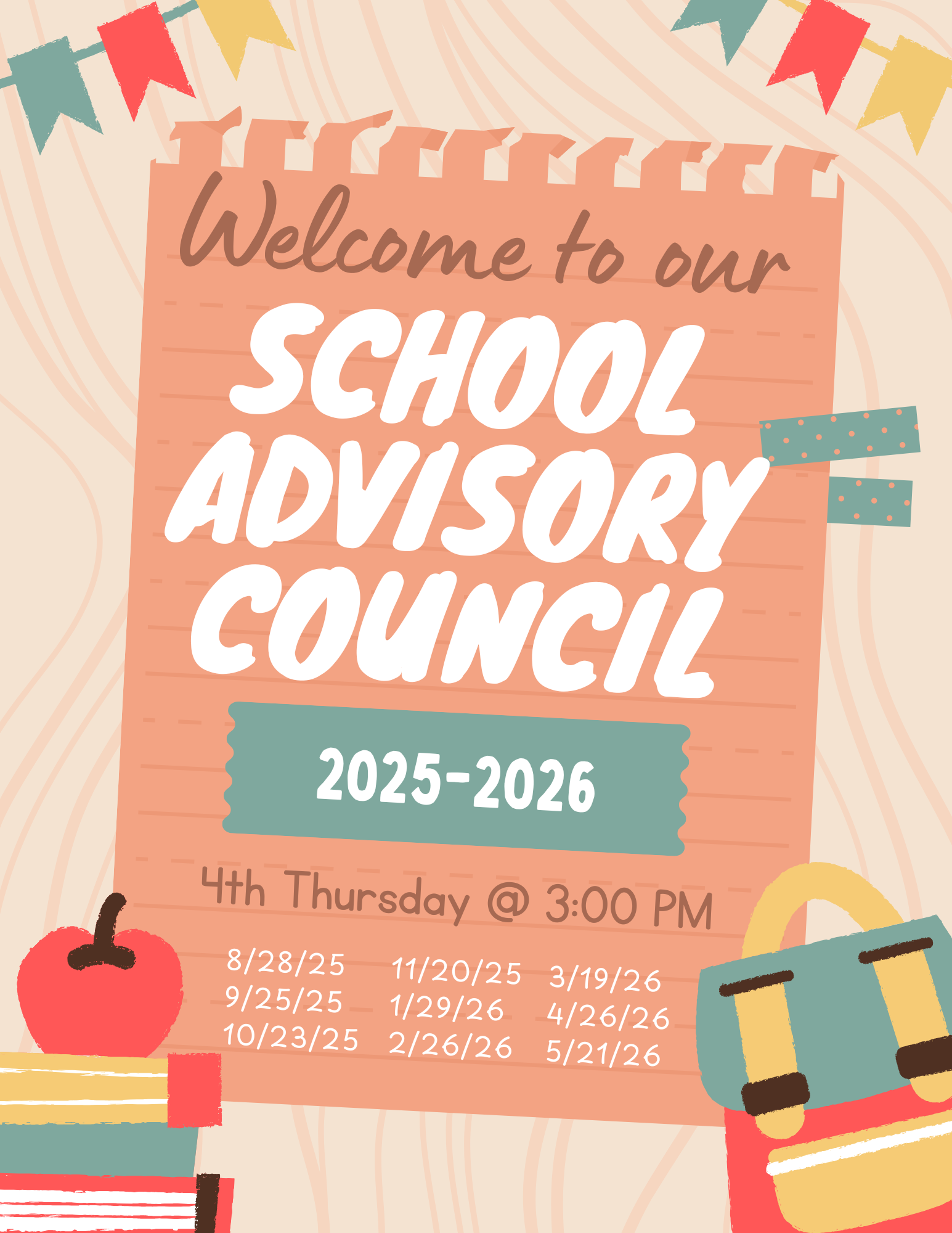 Welcome to the School Advisory Council.  Information shared in this Photo can be found in the PDF linked below.