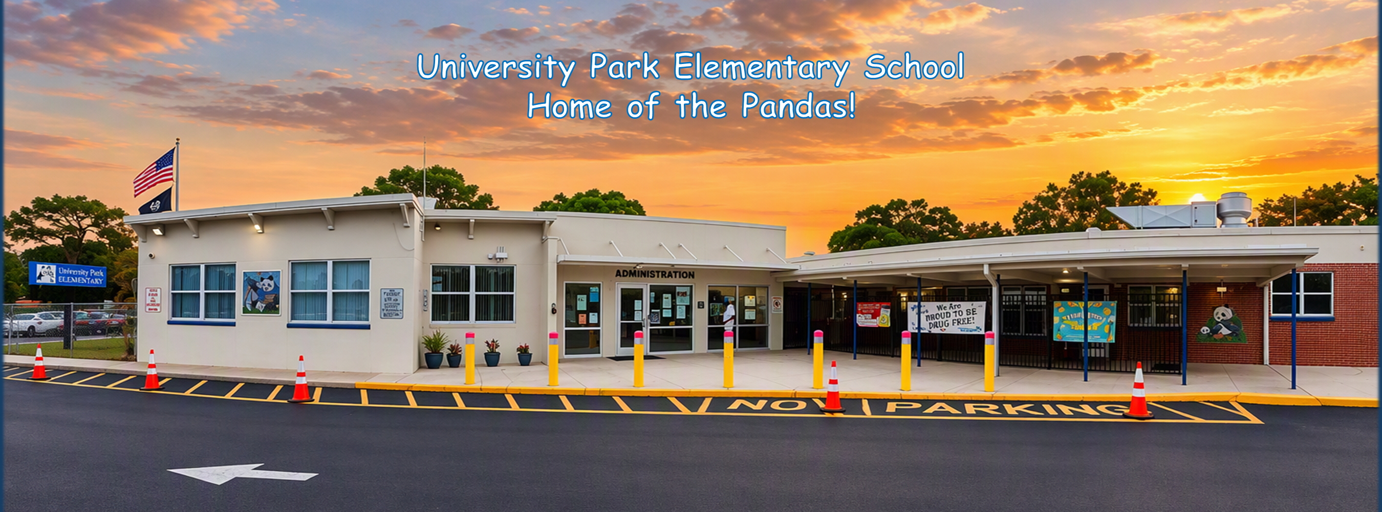 front view of university park elementary school