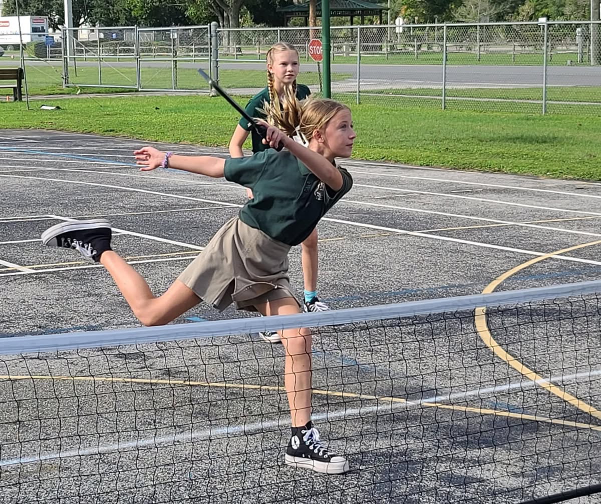 Students at PE class.