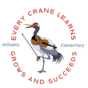 Crane with violin. Click for information on our Strings Program